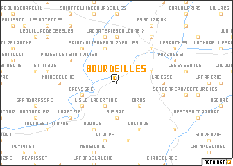 map of Bourdeilles