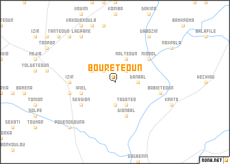 map of Bourétéoun