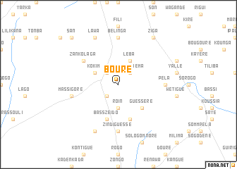 map of Bouré