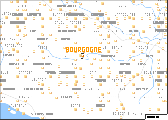 map of Bourgogne