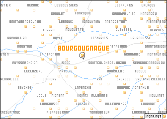 map of Bourgougnague