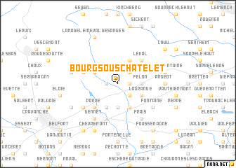 map of Bourg-sous-Châtelet