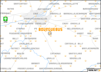 map of Bourguébus