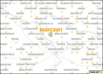 map of Bouricourt