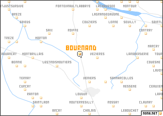map of Bournand
