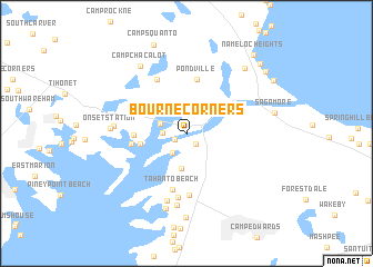 map of Bourne Corners