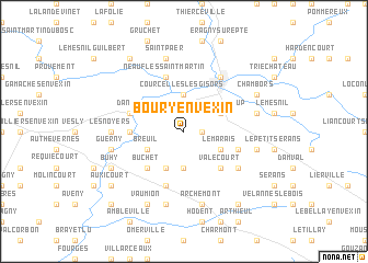 map of Boury-en-Vexin