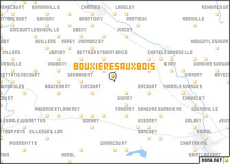map of Bouxières-aux-Bois