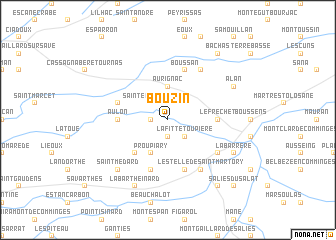 map of Bouzin