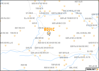 map of Bović