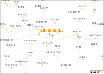 map of Bowers Hill