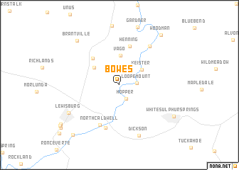map of Bowes