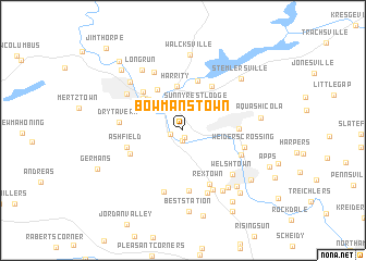 map of Bowmanstown