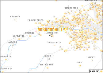 map of Boxwood Hills