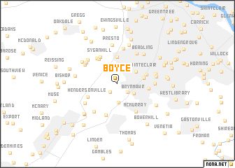 map of Boyce