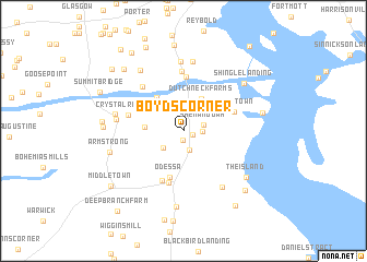 map of Boyds Corner