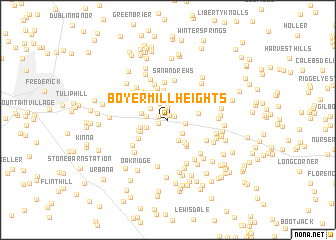 map of Boyer Mill Heights