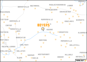 map of Boyers