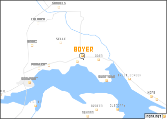 map of Boyer