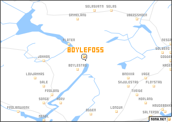 map of Bøylefoss