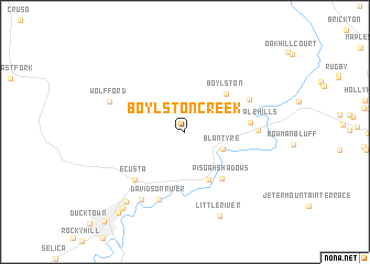 map of Boylston Creek