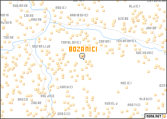 map of Božanići