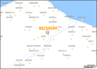 map of Bozdoğan