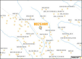 map of Bozghān