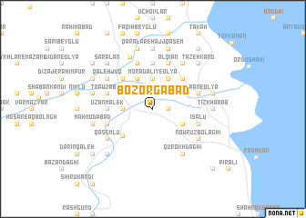 map of Bozorgābād