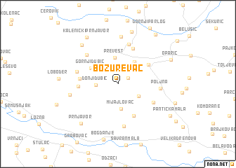map of Božurevac