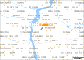 map of Braciejowice