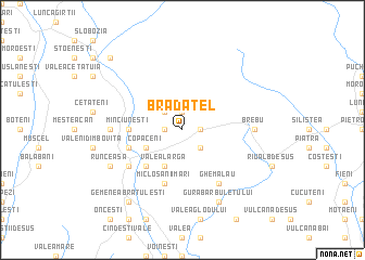 map of Brădăţel