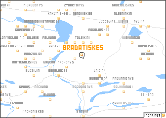 map of Bradatiškės