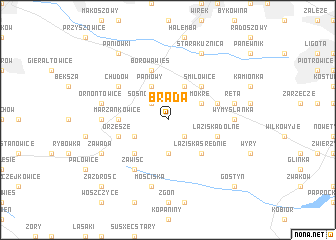 map of Brada