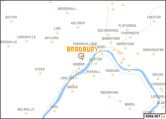 map of Bradbury
