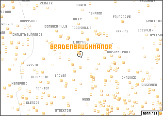 map of Bradenbaugh Manor