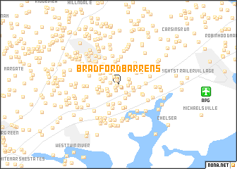 map of Bradford Barrens