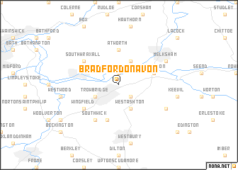 map of Bradford on Avon