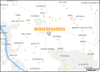 map of Bradford Woods