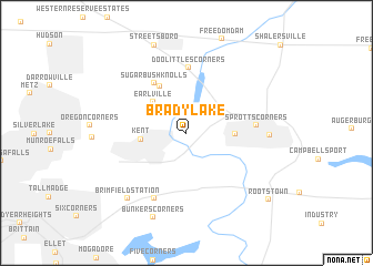 map of Brady Lake