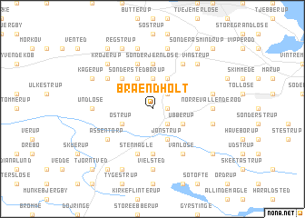 map of Brændholt