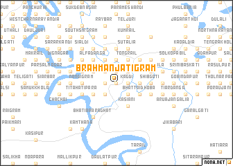 map of Brāhman Jātigrām