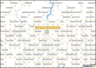 map of Brāhmanpāra