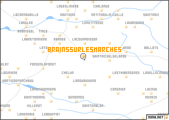 map of Brains-sur-les-Marches