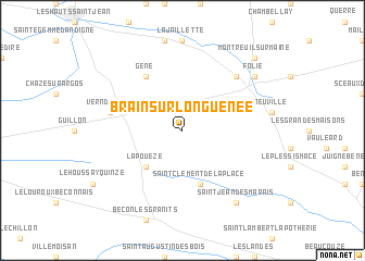 map of Brain-sur-Longuenée