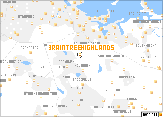 map of Braintree Highlands