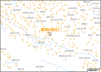 map of Brakovci