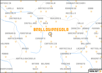 map of Brallo di Pregola
