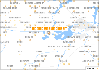 map of Brandenburg West