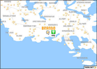 map of Brandö